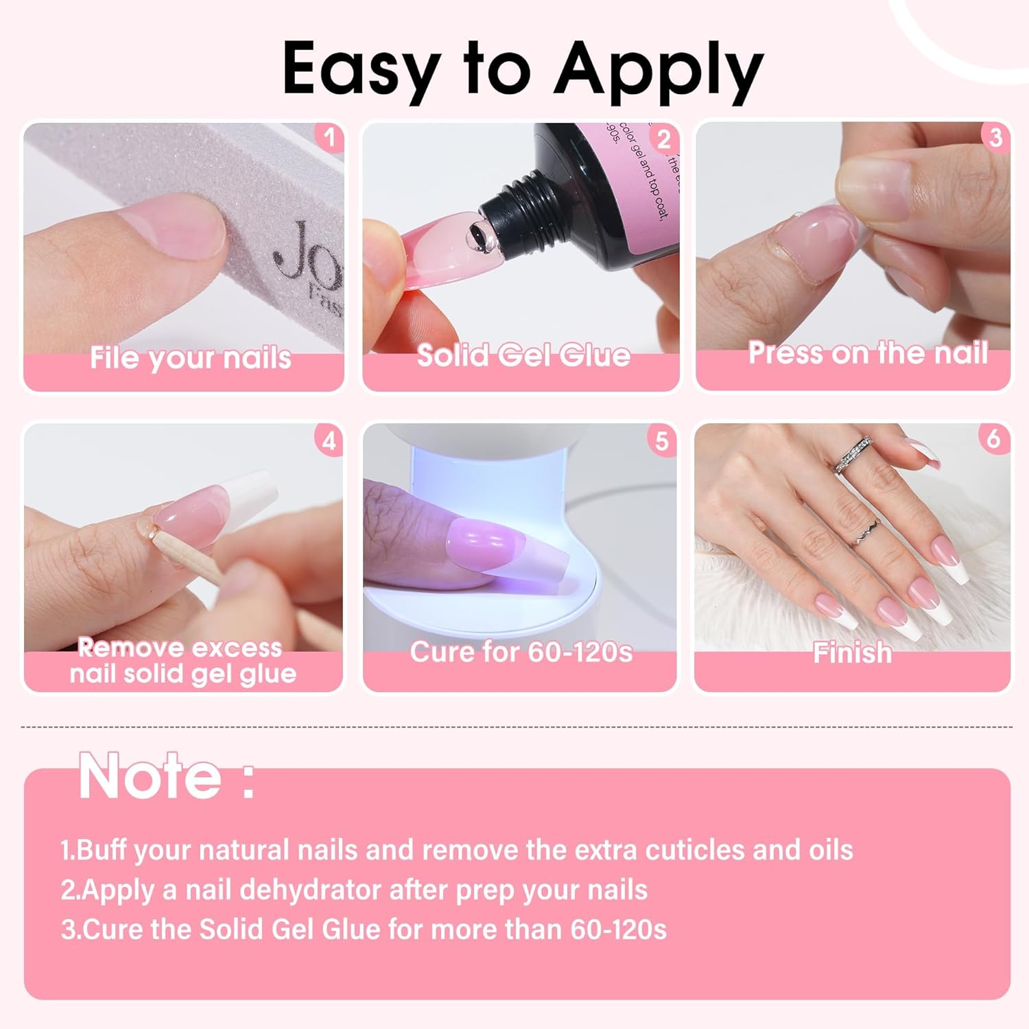 30g Best Nail Glue for Press on Nails Super Strong Solid Acrylic Nail Glue Gel for Fake Nails Need UV Light Cured