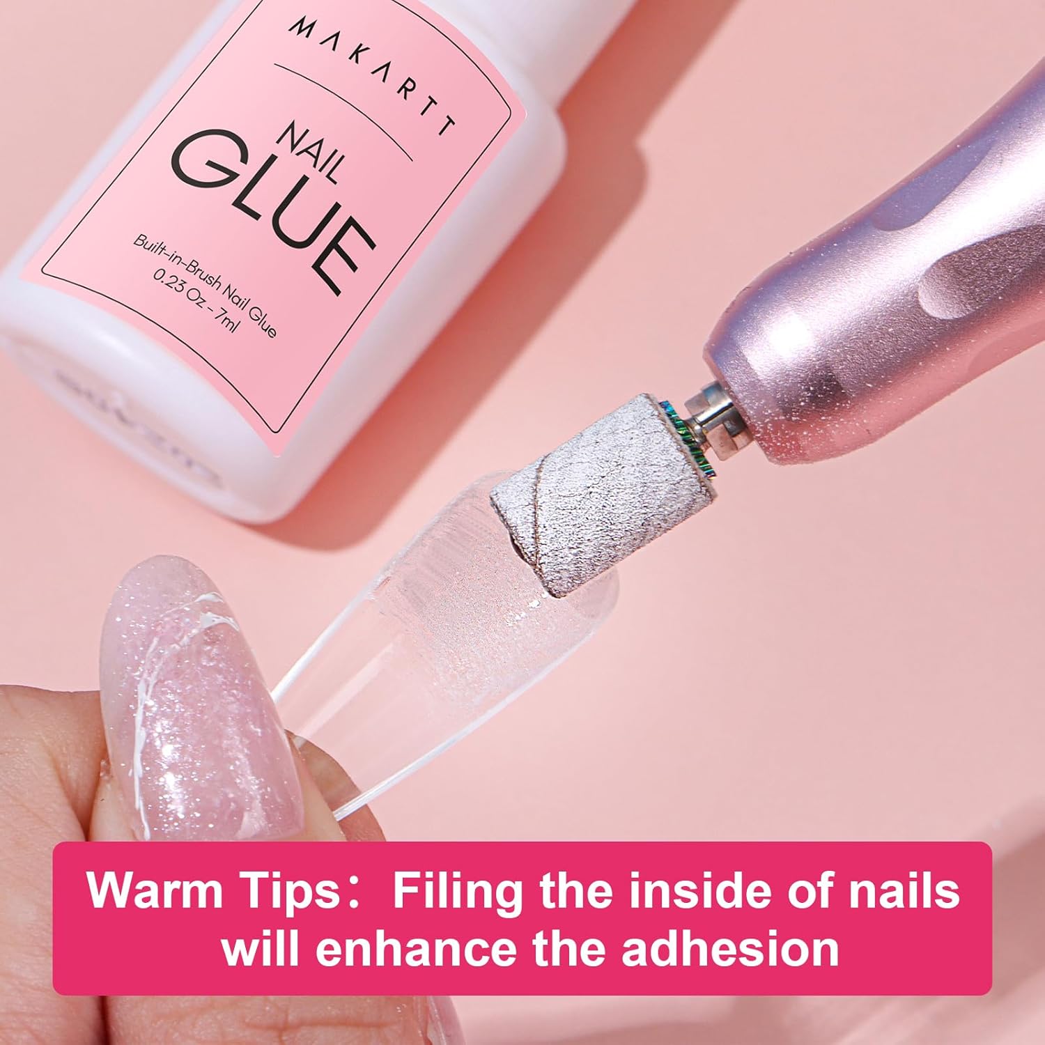 Best Fingernail Glue 7ML Super Strong Nail Glue for Acrylic Nails Professional Nail Glue Long Lasting for Nail Tips Press On Nails