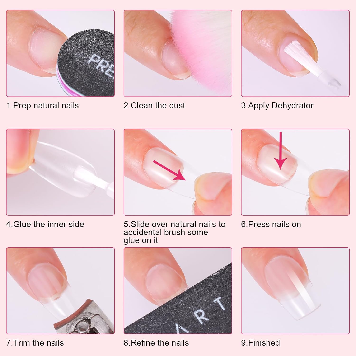 Best Fingernail Glue 7ML Super Strong Nail Glue for Acrylic Nails Professional Nail Glue Long Lasting for Nail Tips Press On Nails