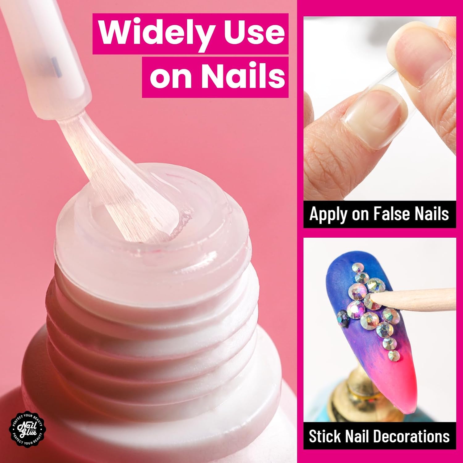 30ml  Best Glue on Acrylic Nails Fingernail Glue for Split Nails Strong Nail Glue for Press On Nails