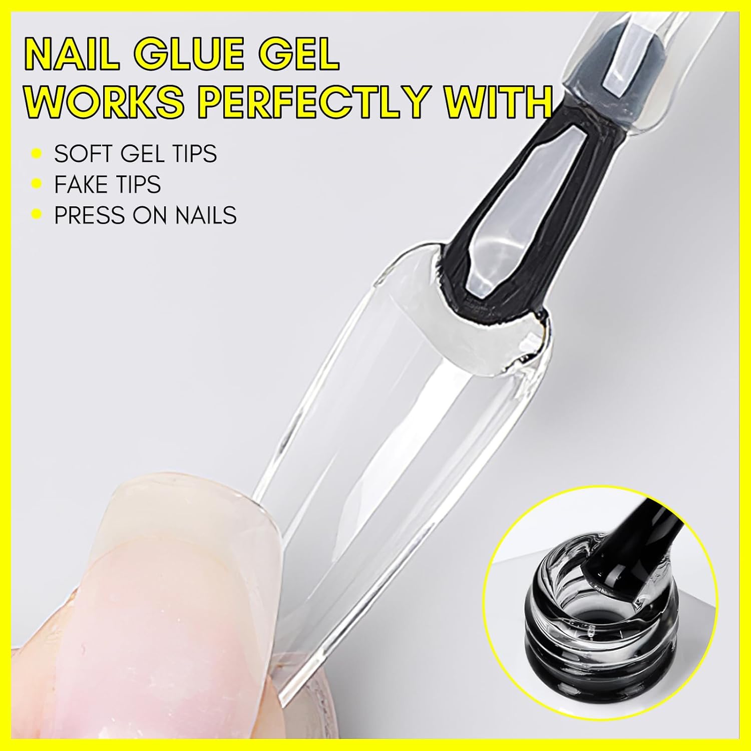 3 in 1 Best Glue on Nails That Last for Acrylic Nail Extension Really Good Nail Glue for Nail Tips Curing Needed