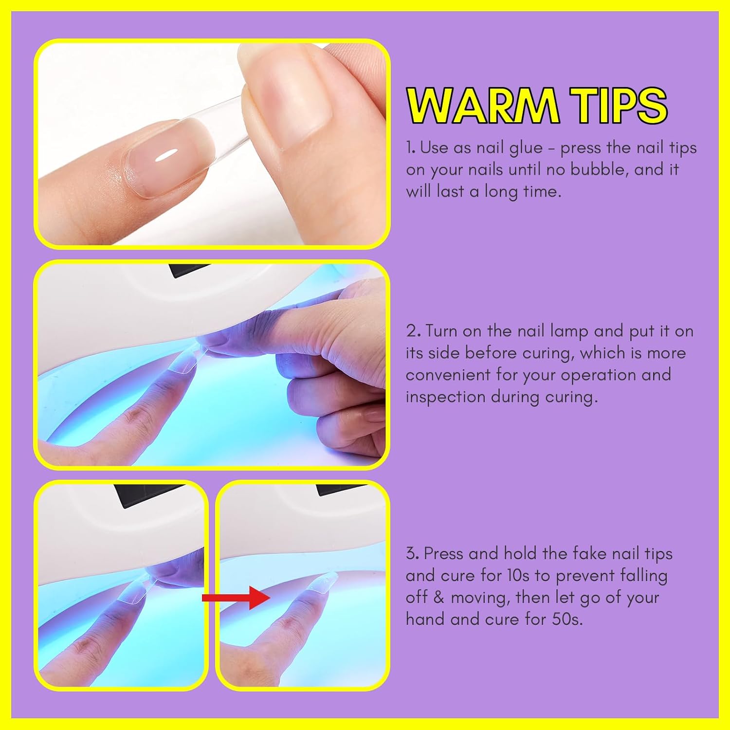 3 in 1 Best Glue on Nails That Last for Acrylic Nail Extension Really Good Nail Glue for Nail Tips Curing Needed