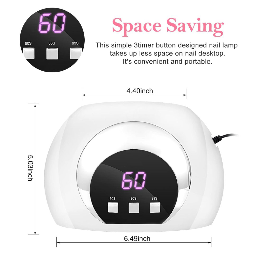 54W LED Curing Lamp for Nails with Automatic Sensor, Professional Nail Dryer