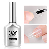 2 in 1 Press on Nail Glue Gel Nail Glue for Acrylic Nails Tips Best Glue on Acrylic Nails Nail Lamp Needed