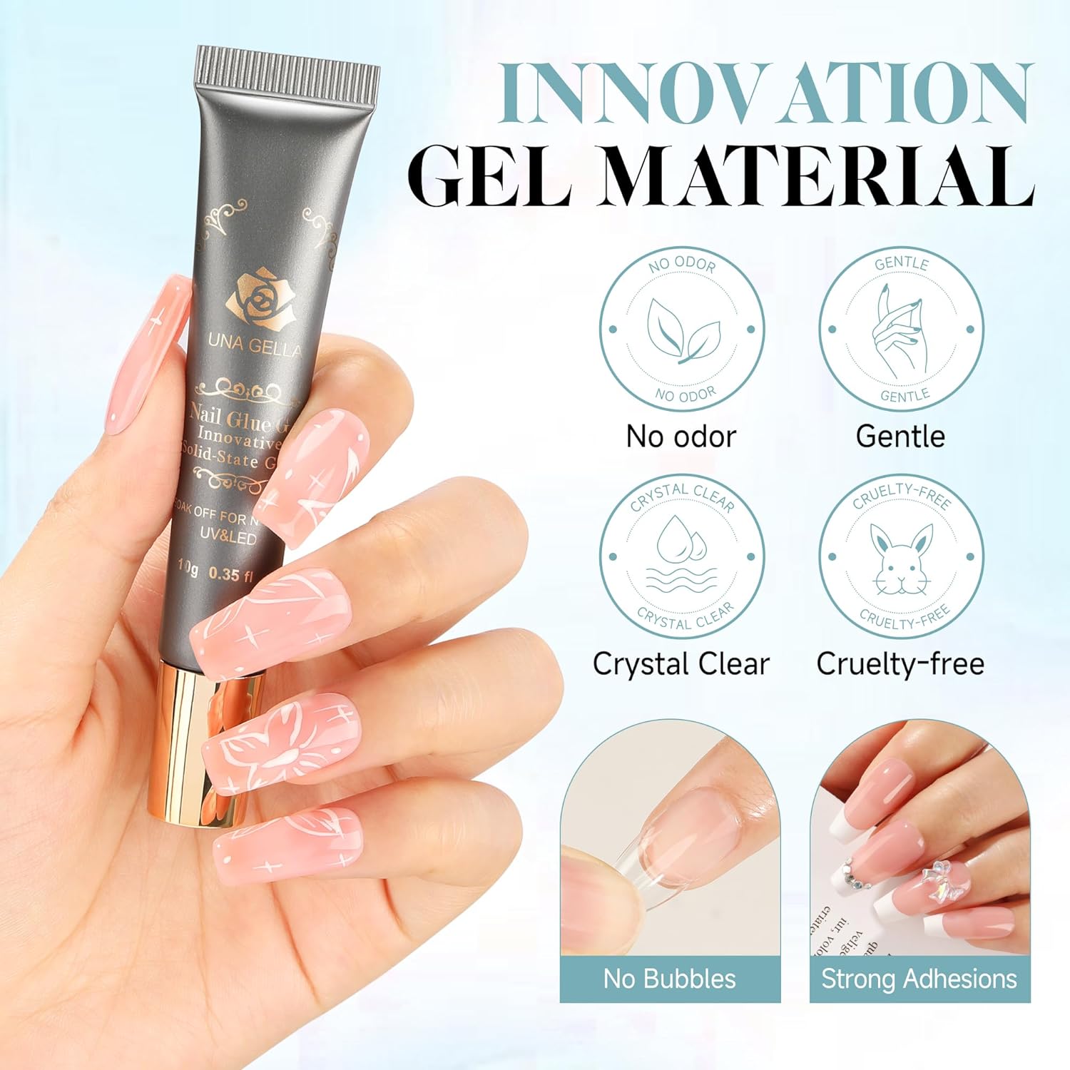 10ml Gel Nail Glue for Acrylic Nails Solid Nail Glue Gel Best Nail Glue for Nails Extension