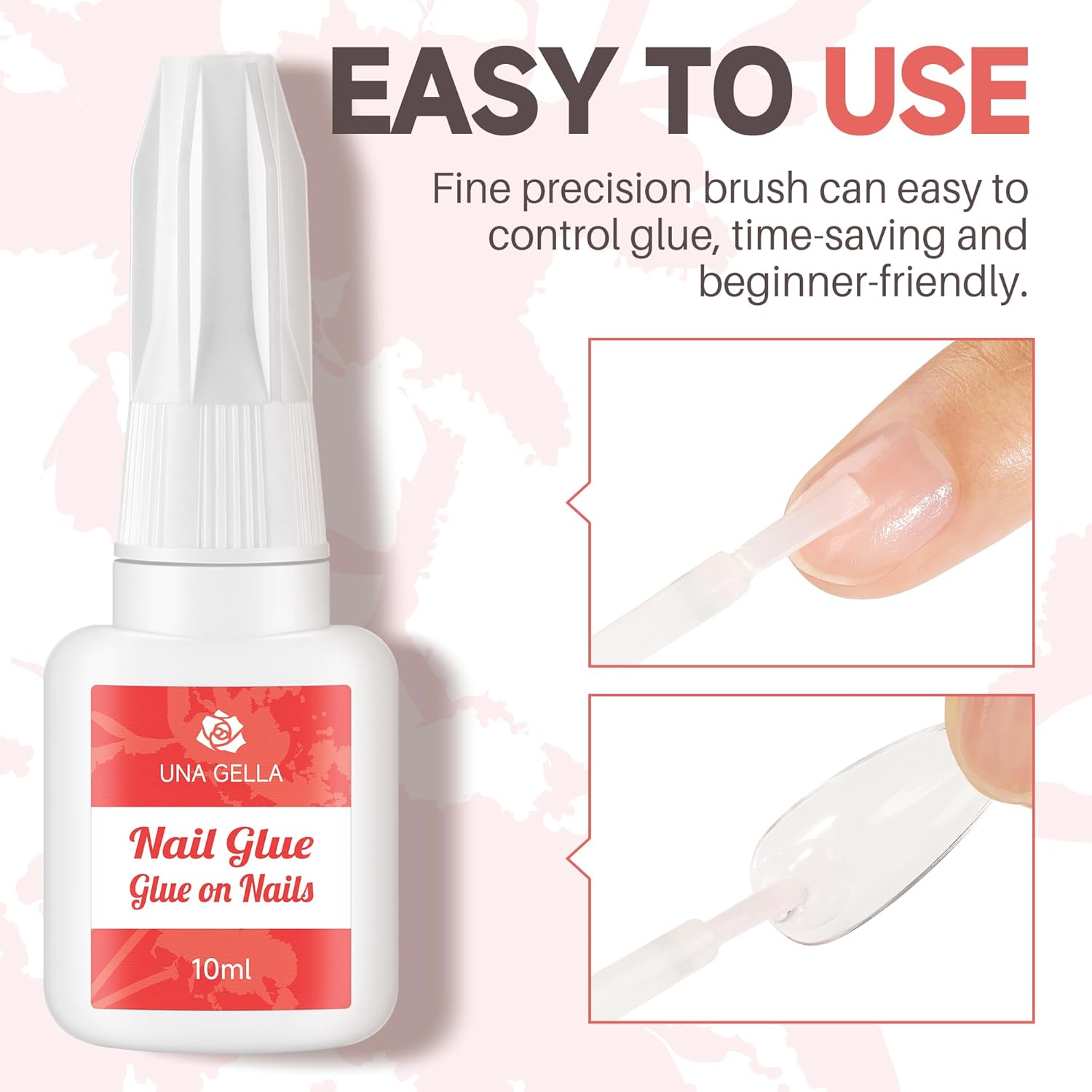 Super Strong Fake Glue on Nails Bond Brush On Long Lasting Nail Glue for Acrylic Nails Adhesive Bond 10ml